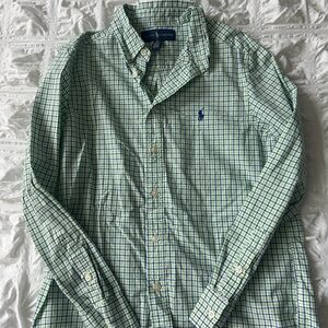 Polo by Ralph Lauren Men's Green Checkered Shirt